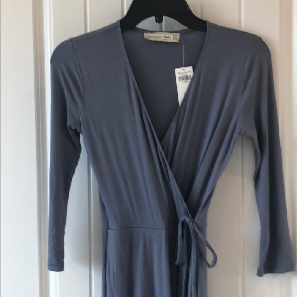 Abercrombie XS new with tags grey/light blue dress